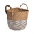 Basket Grey & White Design 25cm