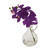 Orchid Purple In Glass Vase 23cm