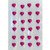 Pink Pearl Heart Stickers x24(36/144)