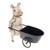 Farmyard Working Pig Wheelbarrow Metal Ornament