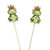 Ceramic Pick Frog Holding Flower Assorted