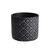 Black & White Dot Cement Pot Rhombus Pattern