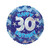 Blue Holographic Happy 30th Birthday Balloon - 18 inch