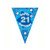 Blue Holographic 21St Birthday Banner