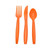 Orange Party Cutlery Pk18