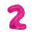 14"  Number Balloon - 2 - Hot Pink