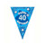 Blue Holographic 40Th Birthday Banner