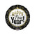 18" New Year clock foil Balloon