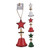 Star & Bell Hanging Decoration 3 Assorted Colours 