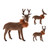 Brown Deer With Fuzz 15cm 2 Assorted