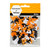Sequins, black, orange, white, size 10-20 mm, 15 g/ 1 pack