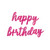 Pink Foil Jointed Happy B'day Banner 