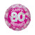 Pink Holographic Happy 80th Birthday Balloon - 18 inch