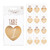 Gold Hearts Table Numbers