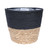 Seagrass Indoor Planter Black 23cm