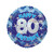 Blue Holographic Happy 80th Birthday Balloon - 18 inch
