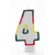 4 Multi Coloured Number Candle