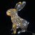 Rabbit Gold Warm wht-wht flashing LED H40cm mains powered weatherproof