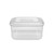 1.5 Litre Square Food Container Clear