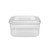 1.5 Litre Square Food Container Clear