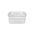 0.6 Litre Square Food Container Clear