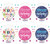 Happy Birthday Small Badges 6 Assorted