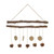 Wall Hanging Pincone And Wood Slice