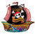 36" pirate boat Ship Foil Balloon