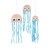 Hanging Jellyfish with tissue tassels 3 Pack