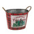 Tartan Tin Oval Planter 21Cm