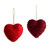 Hanging Fabric Heart 11Cm 2 Asst Hqn
