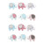 Stickers 3D Elephants