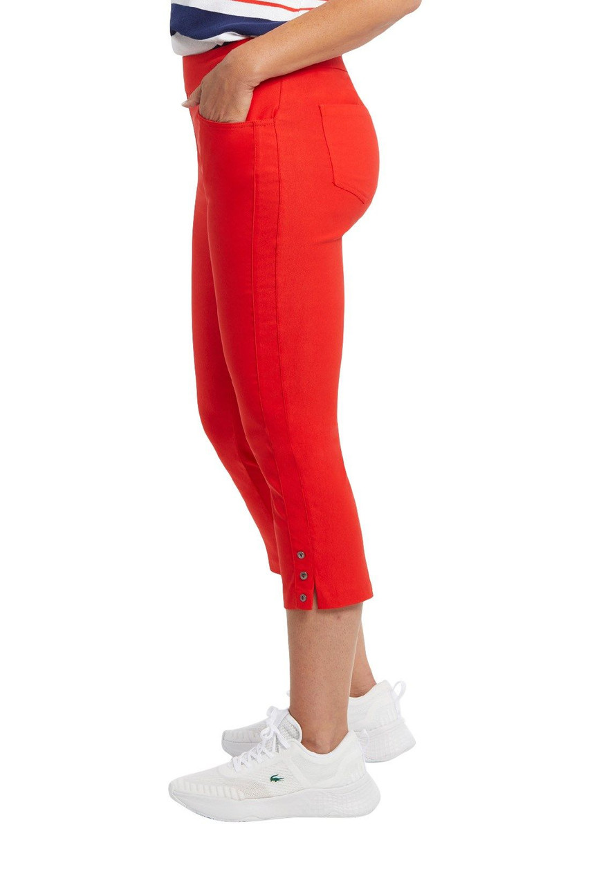 Zyia Red Pocket Brilliant Hi-Rise Capri Size 8-10