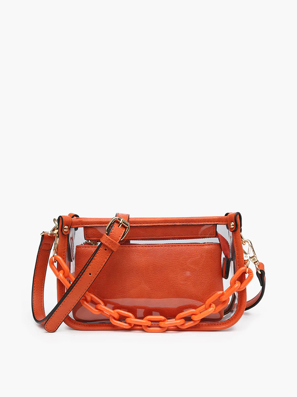 Jessica Clear Crossbody - Orange