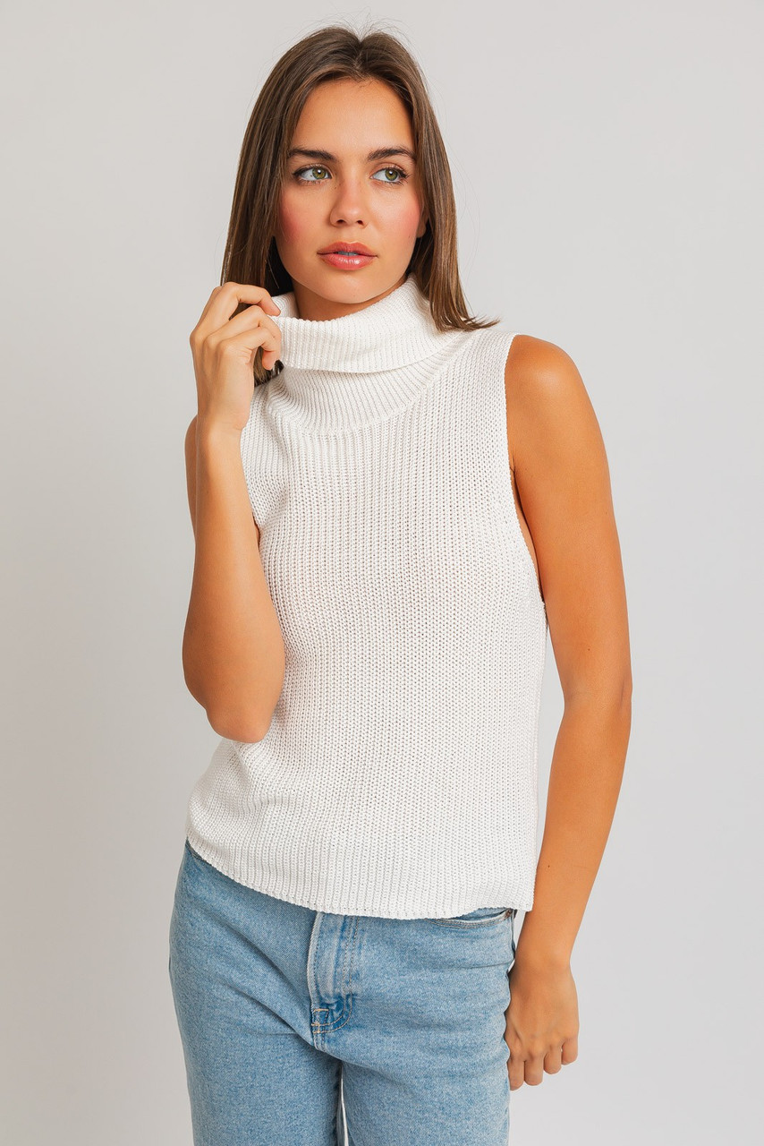 Sleeveless Turtleneck Sweater - Macy's