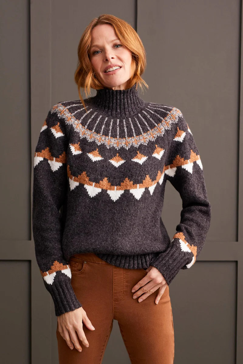 Walnut Intarsia Sweater