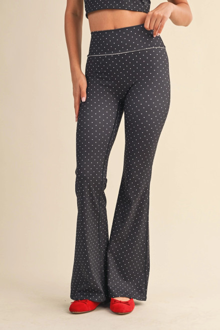 Black and white polka dot legging