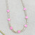 Crystal necklace with enamel hearts