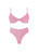 Pink shimmer high waisted bikini bottom