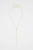 Shiny lariat gold chain dainty necklace
