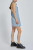 Lightwash backless halter denim dress