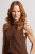 7864O Mocha Sleeveless Turtleneck