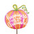 Happiness and gratitude orange and pink pumpkin stake
