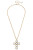 Pearl cross pendant statement necklace