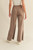 mocha wide leg lounge pant with side slit