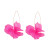 Hot pink flower petal acrylic earring