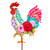 Rooster of Flowers planter stake