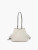 off white pleated satchel with crossbody and shoulder strap