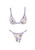 purple floral and gingham bikini