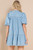 denim dress with high neckline and bow detail